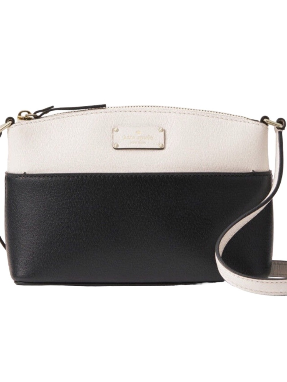 KATE SPADE  - Millie Leather Crossbody - Black/Beige